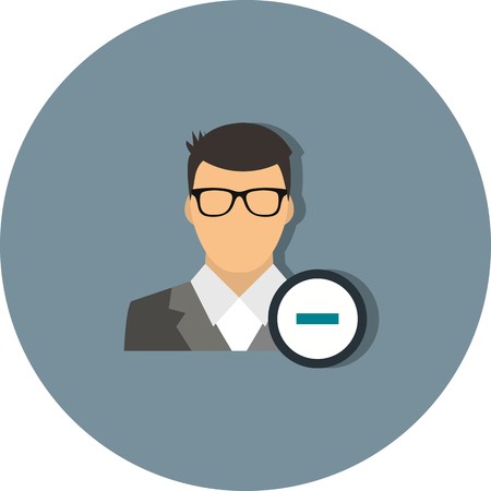 Vector Block User Iconのイラスト素材