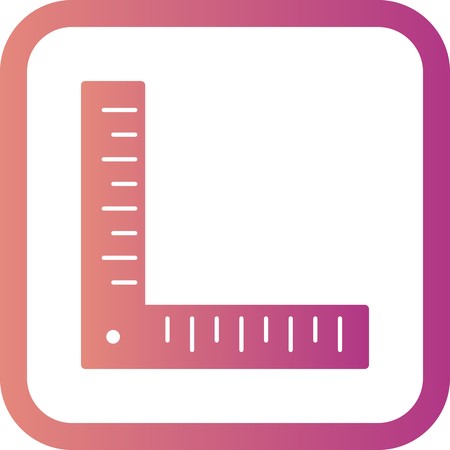 Vector Angle Ruler Iconのイラスト素材
