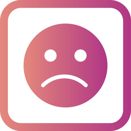 Vector Sad Emoticon Iconのイラスト素材