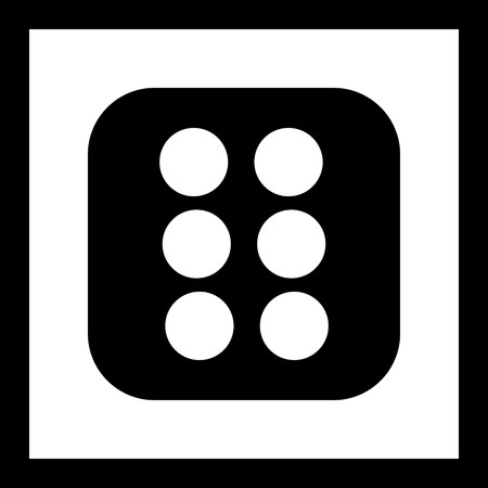 Vector Dice Six Iconのイラスト素材