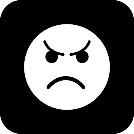 Vector Angry Emoticon Iconのイラスト素材