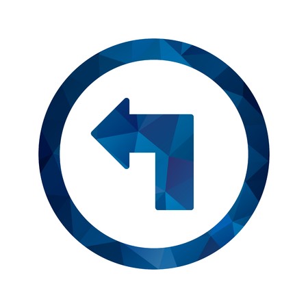 Vector Turn to the left Iconのイラスト素材