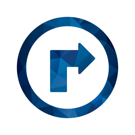 Vector Turn to the Right Iconのイラスト素材