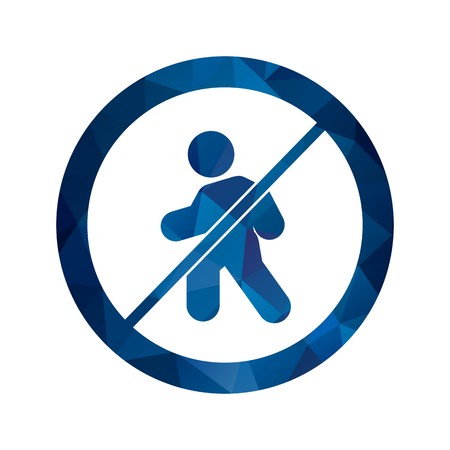 Vector No entry for pedestrians Iconのイラスト素材