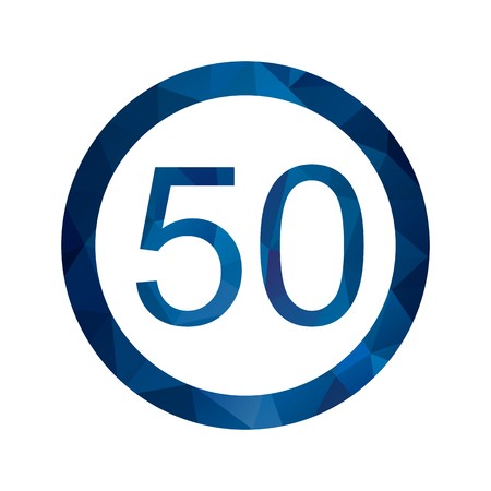 Vector Speed limit 50 Iconのイラスト素材