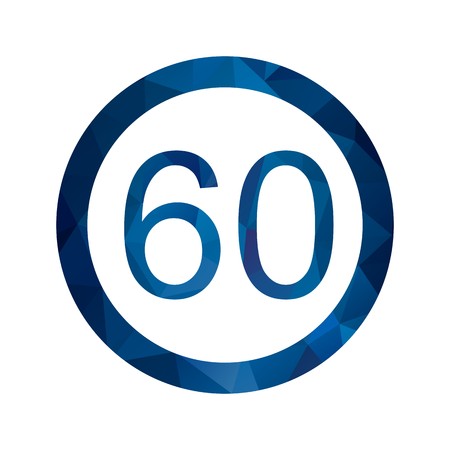 Vector Speed limit 60 Iconのイラスト素材
