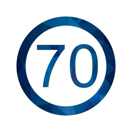 Vector Speed limit 70 Iconのイラスト素材