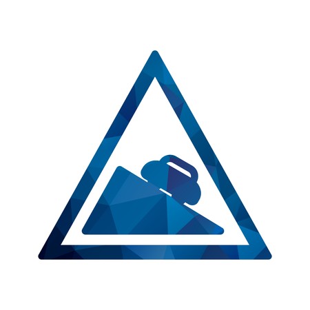 Vector Dangerous descent Iconのイラスト素材