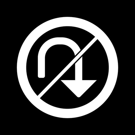 Vector No U-turn Iconのイラスト素材
