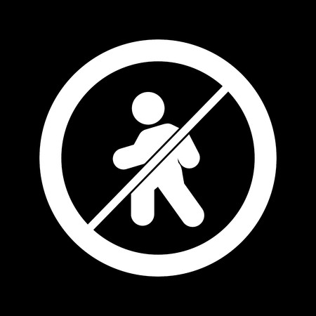 Vector No entry for pedestrians Iconのイラスト素材