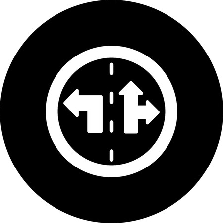 Vector Lane control sign Iconのイラスト素材