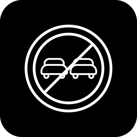 Vector Overtaking prohibited Iconのイラスト素材