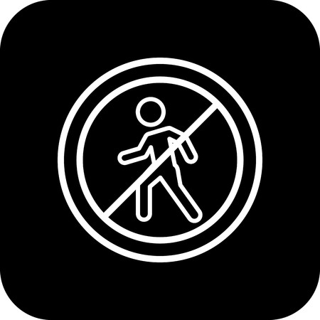 Vector No entry for pedestrians Iconのイラスト素材