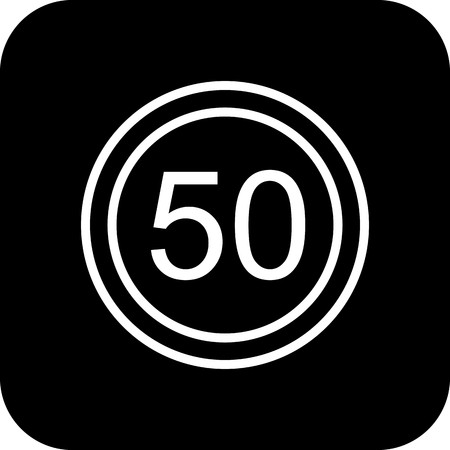 Vector Speed limit 50 Iconのイラスト素材