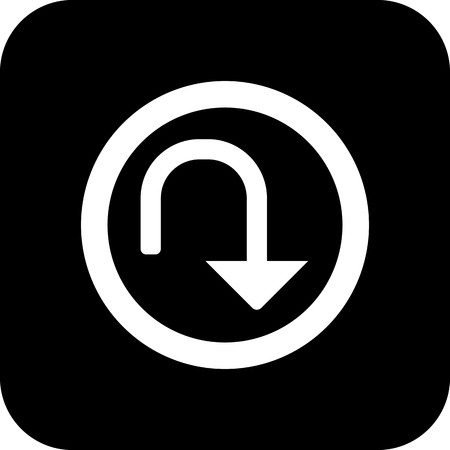Vector U-turn Iconのイラスト素材