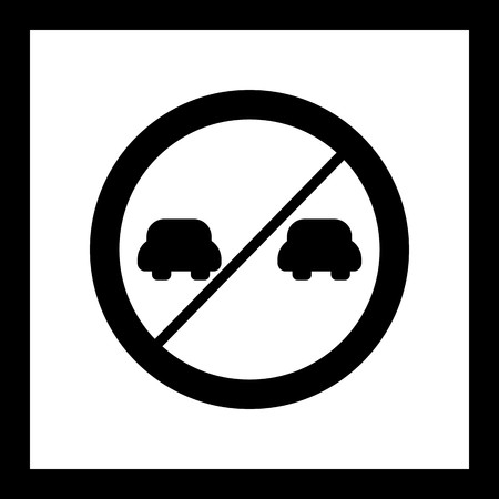Vector Overtaking prohibited Iconのイラスト素材