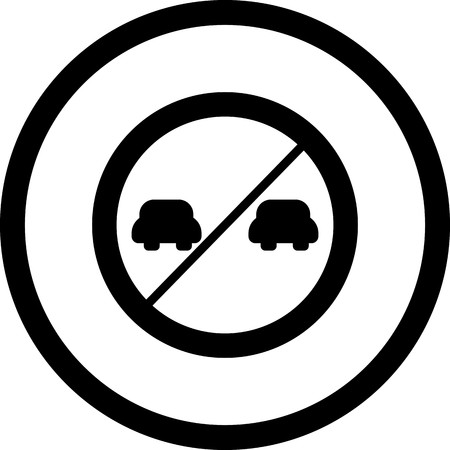 Vector Overtaking prohibited Iconのイラスト素材