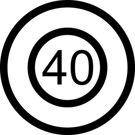 Vector Speed limit 40 Iconのイラスト素材