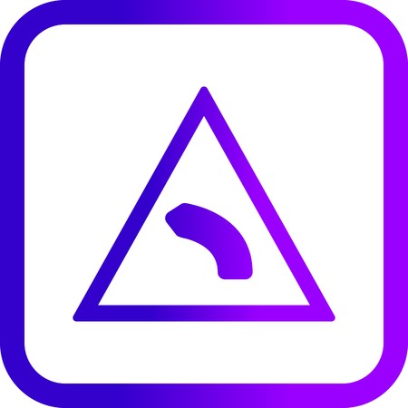 Vector Left bend Iconのイラスト素材