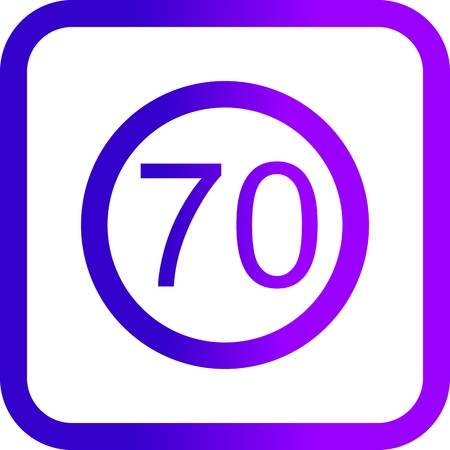 Vector Speed limit 70 Iconのイラスト素材