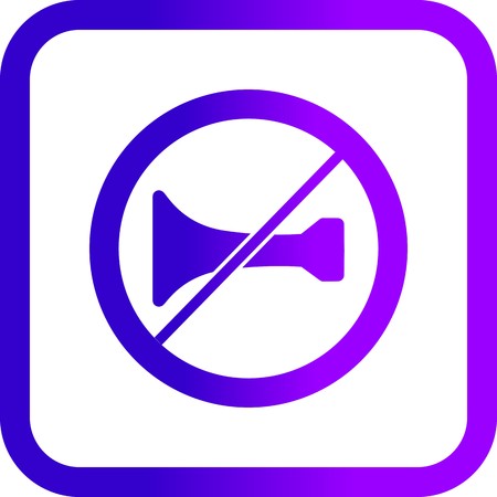 Vector Audible warning devices prohibited Iconのイラスト素材