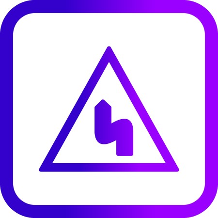 Vector Double bend to the left Iconのイラスト素材