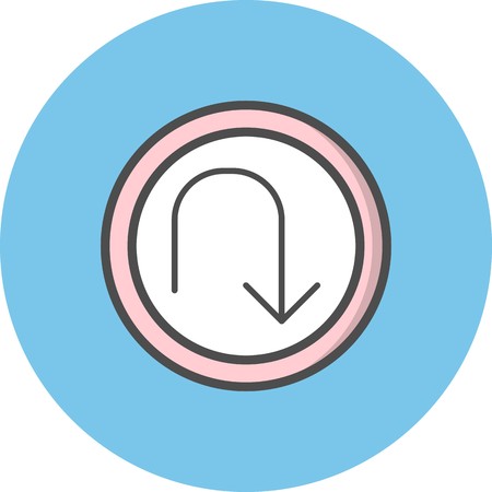 Vector U-turn Iconのイラスト素材