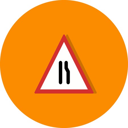 Vector Dual Carriageway ahead Iconのイラスト素材