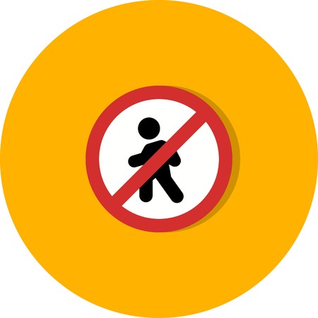 Vector No entry for pedestrians Iconのイラスト素材
