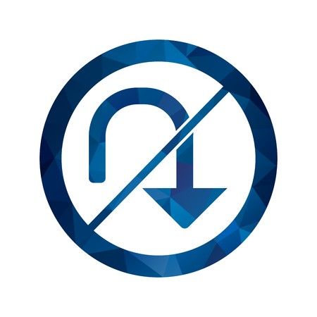 Vector No U-turn Iconのイラスト素材