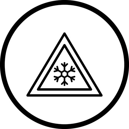 Vector Risk of ice Road Sign Iconのイラスト素材