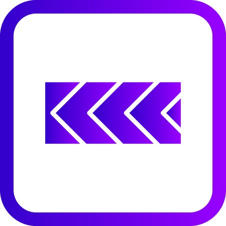 Vector Sharp deviation of route to left Road Sign Iconのイラスト素材
