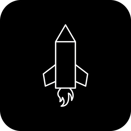 Vector Pencil Rocket Iconのイラスト素材
