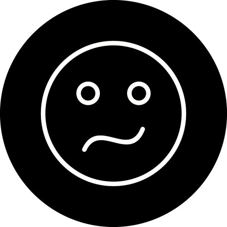 Vector Confused Emoji Iconのイラスト素材