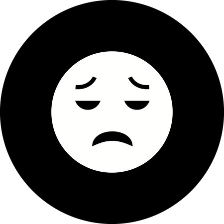 Vector Disappointed Emoji Iconのイラスト素材