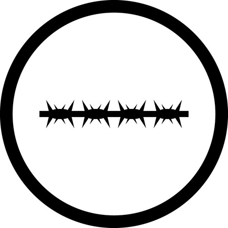 Vector barbed wire Iconのイラスト素材