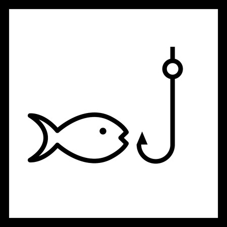 Vector Fishing Iconのイラスト素材