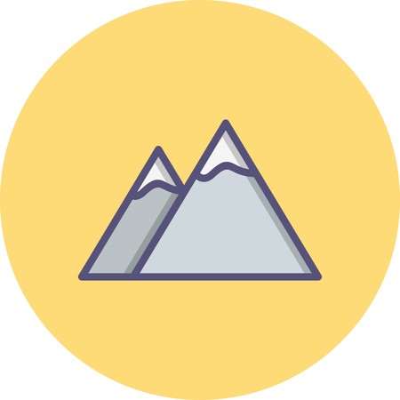Vector Mountains Iconのイラスト素材