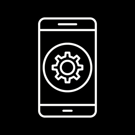 Vector Setting Mobile Application Iconのイラスト素材