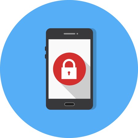 Vector Lock Mobile Application Iconのイラスト素材