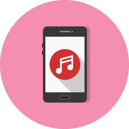 Vector Music Mobile Application Iconのイラスト素材