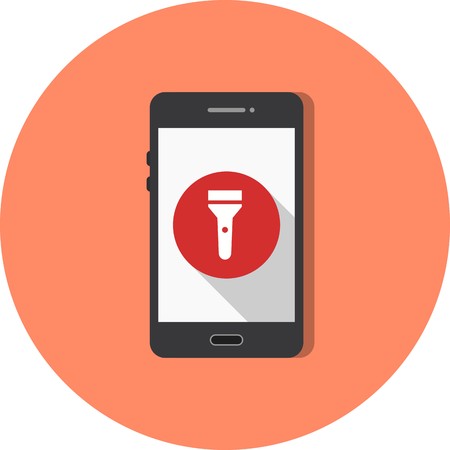 Vector Flash Light Mobile Application Iconのイラスト素材