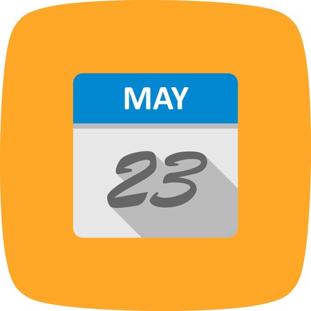 May 23rd Date on a Single Day Calendarのイラスト素材