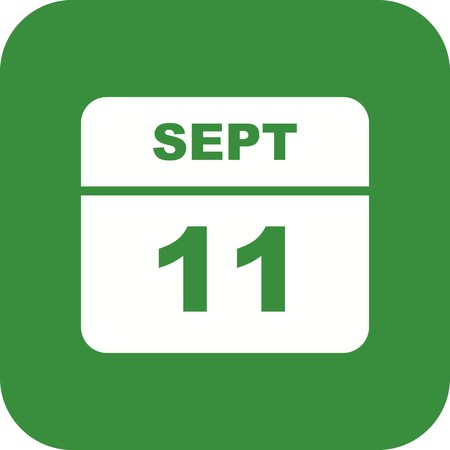 September 11th Date on a Single Day Calendarのイラスト素材