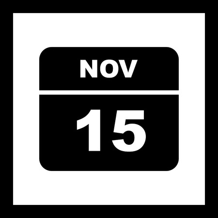 November 15th Date on a Single Day Calendarのイラスト素材