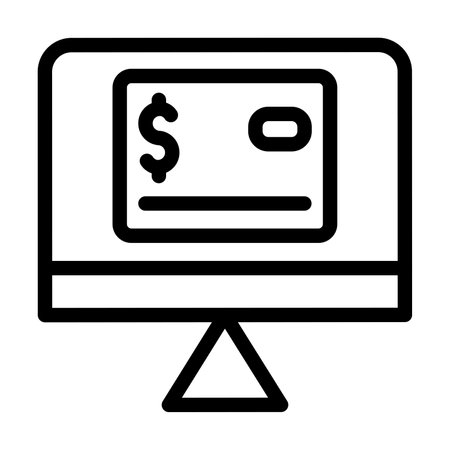 Online Payment Vector Icon Sign Icon Vector Illustration For Personal And Commercial Use... Clean Look Trendy Icon...のイラスト素材