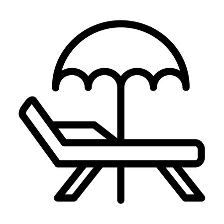 Deck Chair Vector Icon Sign Icon Vector Illustration For Personal And Commercial Use... Clean Look Trendy Icon...の写真素材