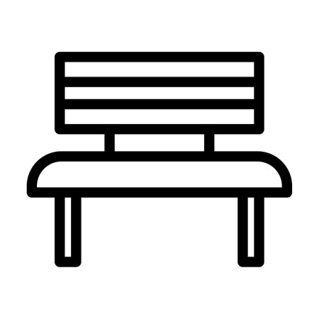 Bench Vector Icon Sign Icon Vector Illustration For Personal And Commercial Use... Clean Look Trendy Icon...のイラスト素材
