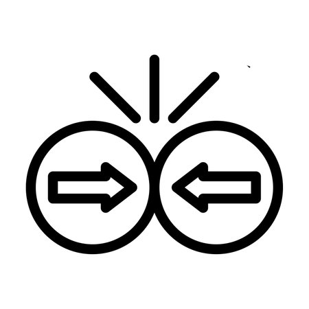 Collision Vector Icon Sign Icon Vector Illustration For Personal And Commercial Use... Clean Look Trendy Icon...のイラスト素材