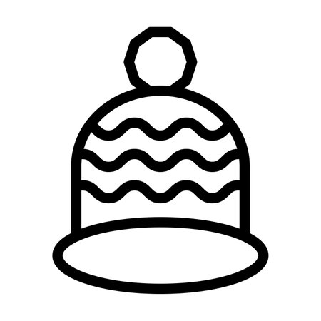Winter Hat Thick Line Iconのイラスト素材